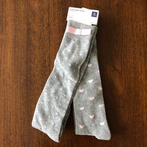 GAP 2 pair Girls M pink & gray knee-high socks
